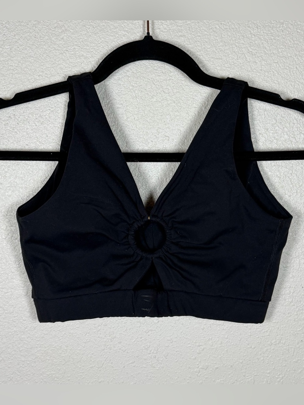 Gymshark X Whitney Simmons XS Black ORing Sports Bra Athleisure Comfort Athletic